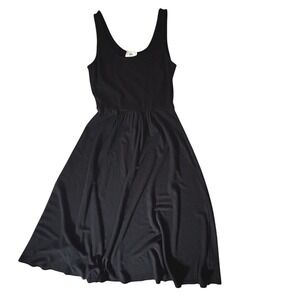 NLT Midi Tank Dress‎ Black Jersey Knit M